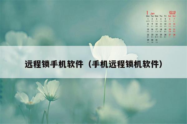 远程锁手机软件(手机远程锁机软件)