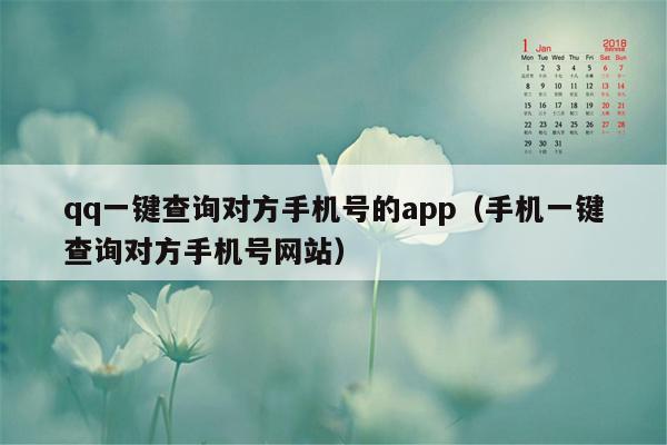 qq一键查询对方手机号的app(手机一键查询对方手机号网站)
