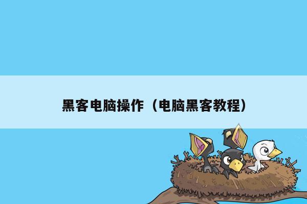 黑客电脑操作(电脑黑客教程)