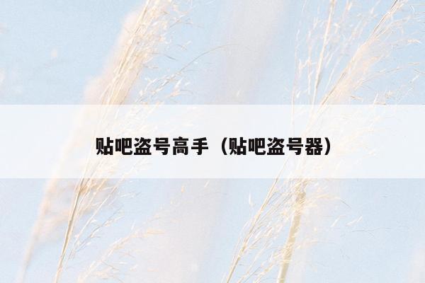 贴吧盗号高手（贴吧盗号器）