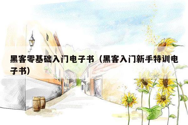 黑客零基础入门电子书(黑客入门新手特训电子书)