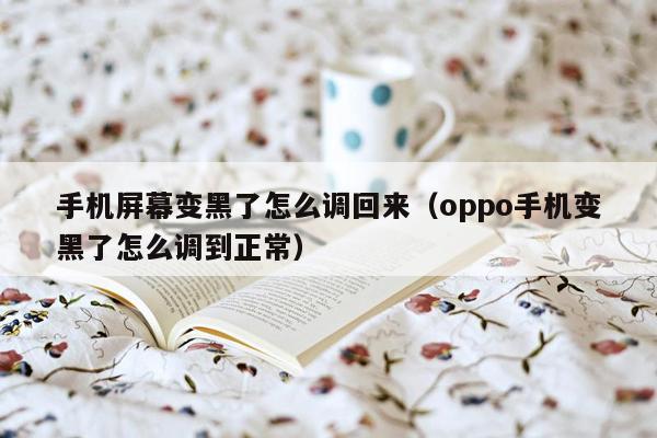 手机屏幕变黑了怎么调回来(oppo手机变黑了怎么调到正常)