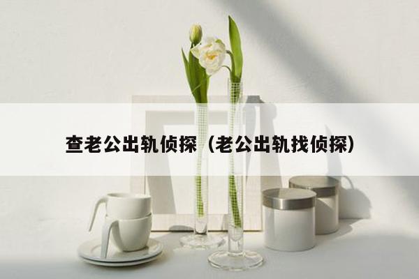 查老公出轨侦探(老公出轨找侦探)