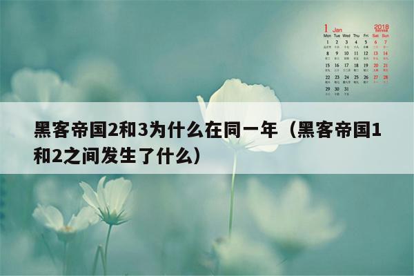黑客帝国2和3为什么在同一年(黑客帝国1和2之间发生了什么)