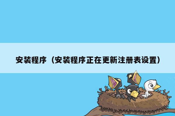 安装程序(安装程序正在更新注册表设置)