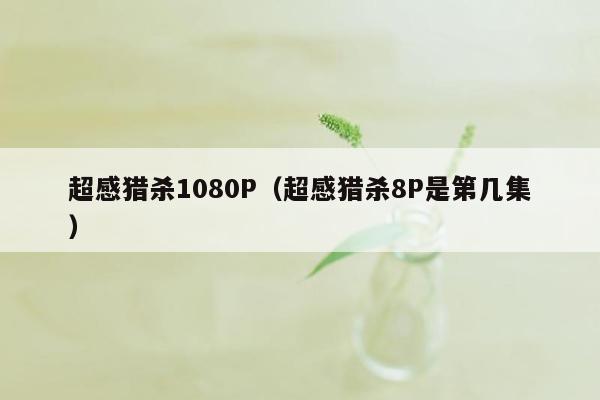 超感猎杀1080P(超感猎杀8P是第几集)
