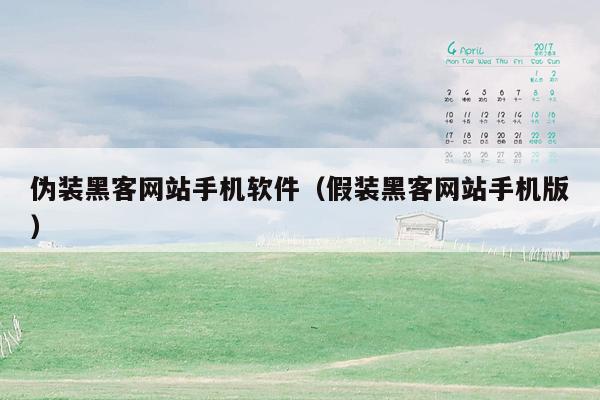 伪装黑客网站手机软件(假装黑客网站手机版)