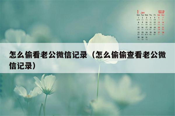 怎么偷看老公微信记录(怎么偷偷查看老公微信记录)