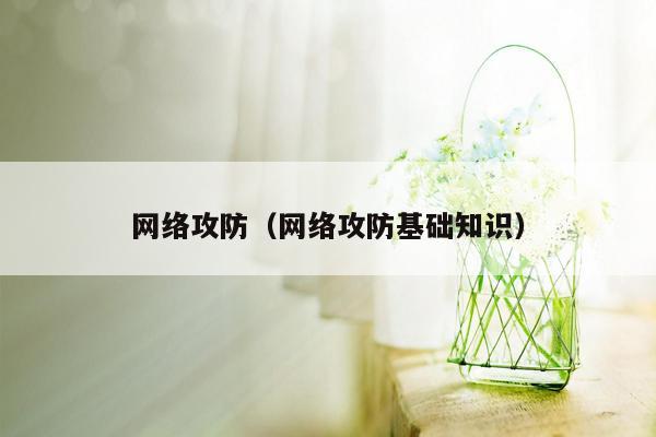 网络攻防(网络攻防基础知识)