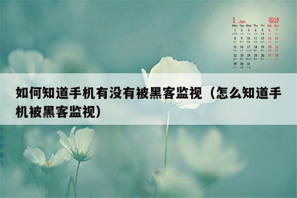 如何知道手机有没有被黑客监视(怎么知道手机被黑客监视)