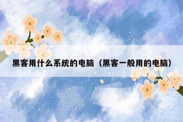 黑客用什么系统的电脑(黑客一般用的电脑)
