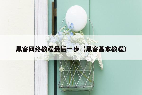 黑客网络教程最后一步(黑客基本教程)