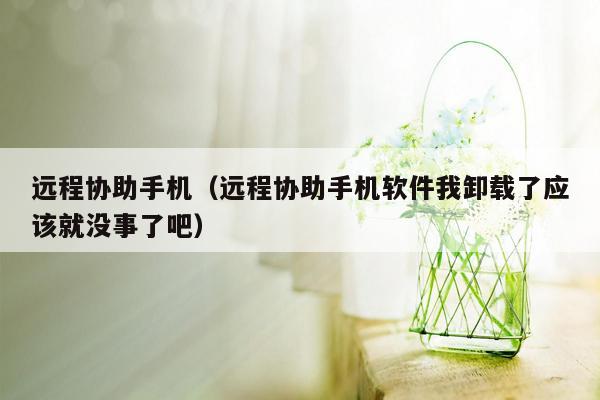 远程协助手机(远程协助手机软件我卸载了应该就没事了吧)