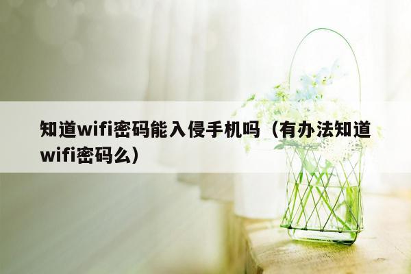 知道wifi密码能入侵手机吗(有办法知道wifi密码么)