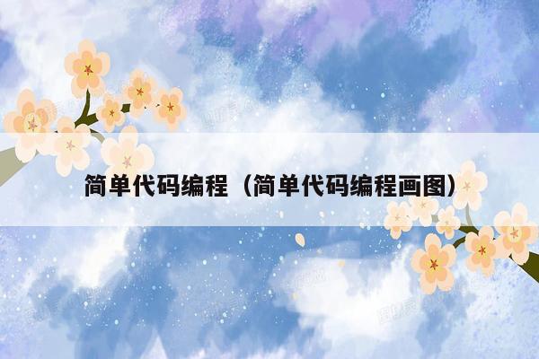 简单代码编程(简单代码编程画图)