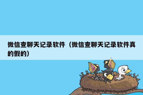 微信查聊天记录软件(微信查聊天记录软件真的假的)