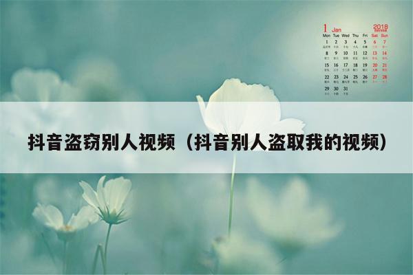 抖音盗窃别人视频(抖音别人盗取我的视频)