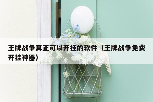 王牌战争真正可以开挂的软件(王牌战争免费开挂神器)