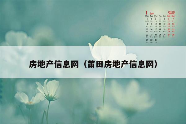 房地产信息网（莆田房地产信息网）