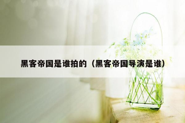 黑客帝国是谁拍的(黑客帝国导演是谁)