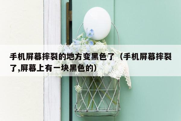 手机屏幕摔裂的地方变黑色了(手机屏幕摔裂了,屏幕上有一块黑色的)