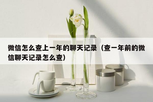 微信怎么查上一年的聊天记录(查一年前的微信聊天记录怎么查)