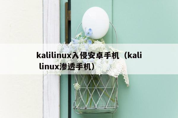 kalilinux入侵安卓手机(kali linux渗透手机)