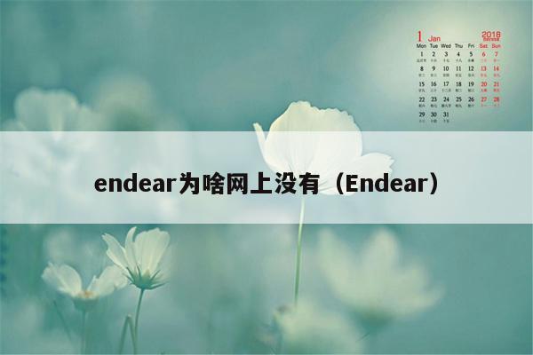 endear为啥网上没有(Endear)