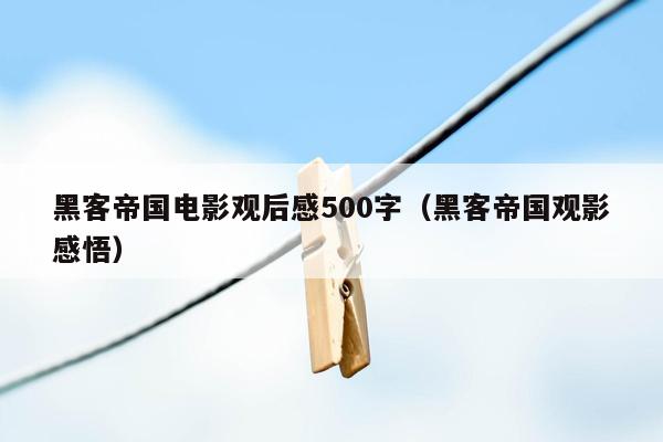 黑客帝国电影观后感500字(黑客帝国观影感悟)