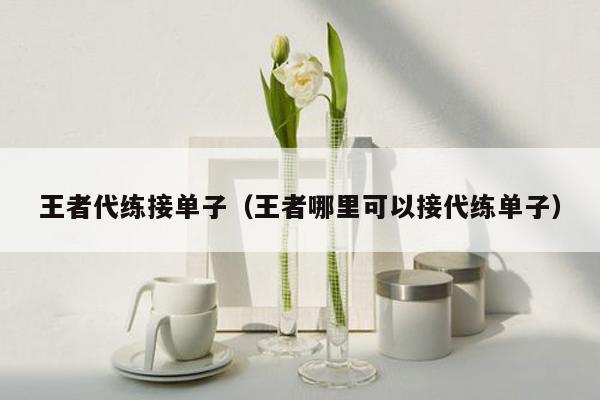 王者代练接单子(王者哪里可以接代练单子)