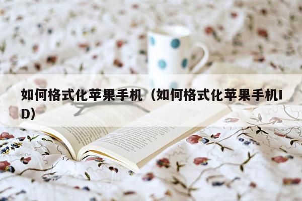 如何格式化苹果手机(如何格式化苹果手机ID)