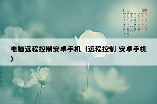 电脑远程控制安卓手机(远程控制 安卓手机)