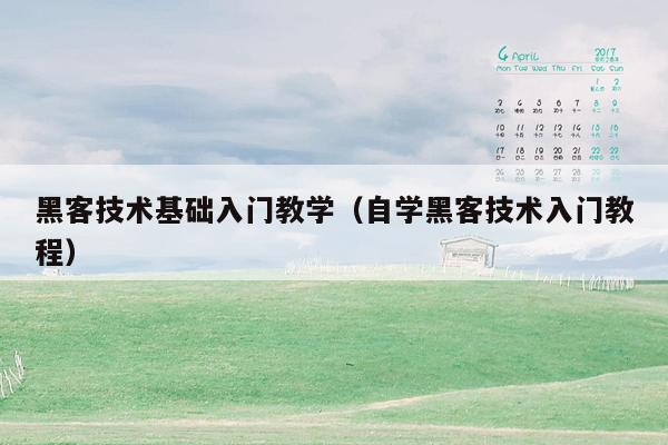 黑客技术基础入门教学(自学黑客技术入门教程)