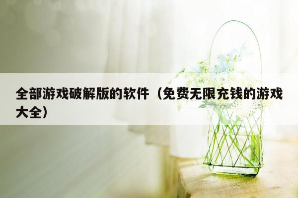 全部游戏破解版的软件（免费无限充钱的游戏大全）