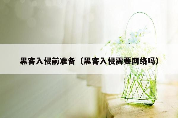 黑客入侵前准备（黑客入侵需要网络吗）